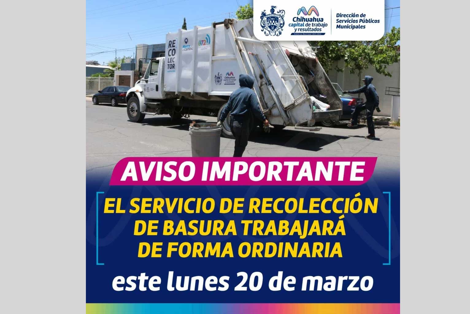 Habrá recolección normal de basura este lunes - Acento Noticias